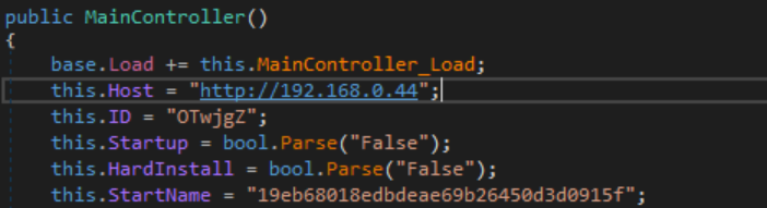 Image 5: Patched C2 server IP address to a local system.