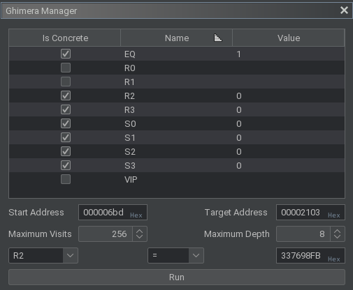 Image 14: Parameters given to Ghimera to solve for the input.