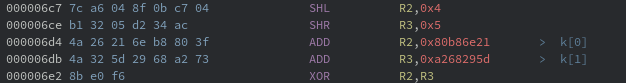 Image 16: First usage for k\[0\] and k\[1\] on v0.
