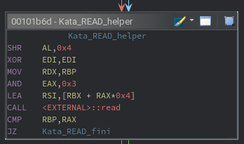 Image 7: Call to read() for the READ virtual instruction.