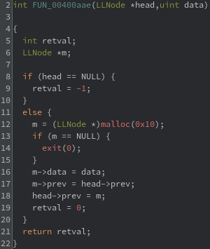 Image 7: Decompiled, cleaned code of some malloc function.