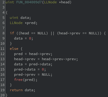 Image 8: Decompiled, cleaned code of some free function.