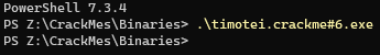 Image 1: Lack of output from an invalid key file.
